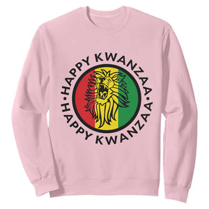 Happy Kwanzaa King Lion Of Africa Heritage Gift Sweatshirt TS12 Light Pink Print Your Wear