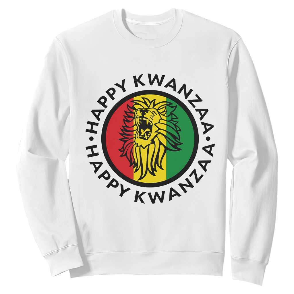 Happy Kwanzaa King Lion Of Africa Heritage Gift Sweatshirt TS12 White Print Your Wear
