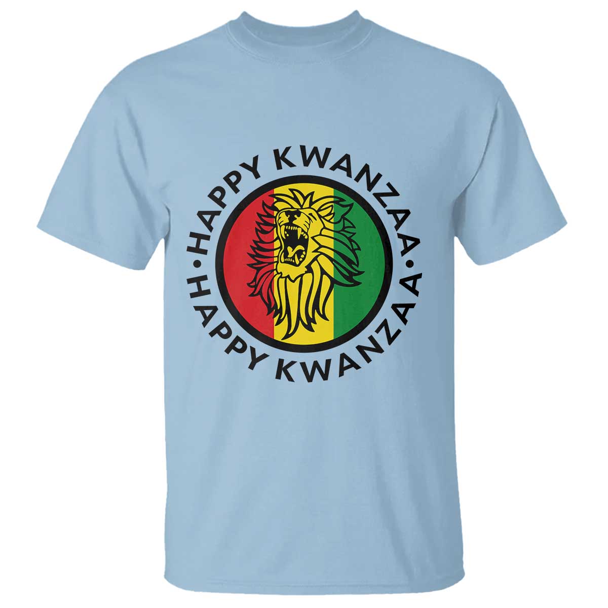 Happy Kwanzaa King Lion Of Africa Heritage Gift T Shirt TS12 Light Blue Print Your Wear