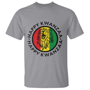 Happy Kwanzaa King Lion Of Africa Heritage Gift T Shirt TS12 Sport Gray Print Your Wear