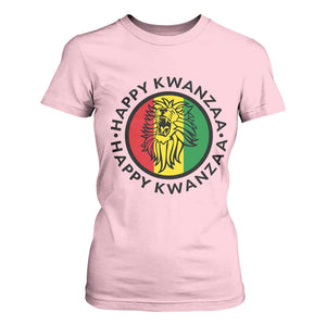 Happy Kwanzaa King Lion Of Africa Heritage Gift T Shirt For Women TS12 Light Pink Print Your Wear