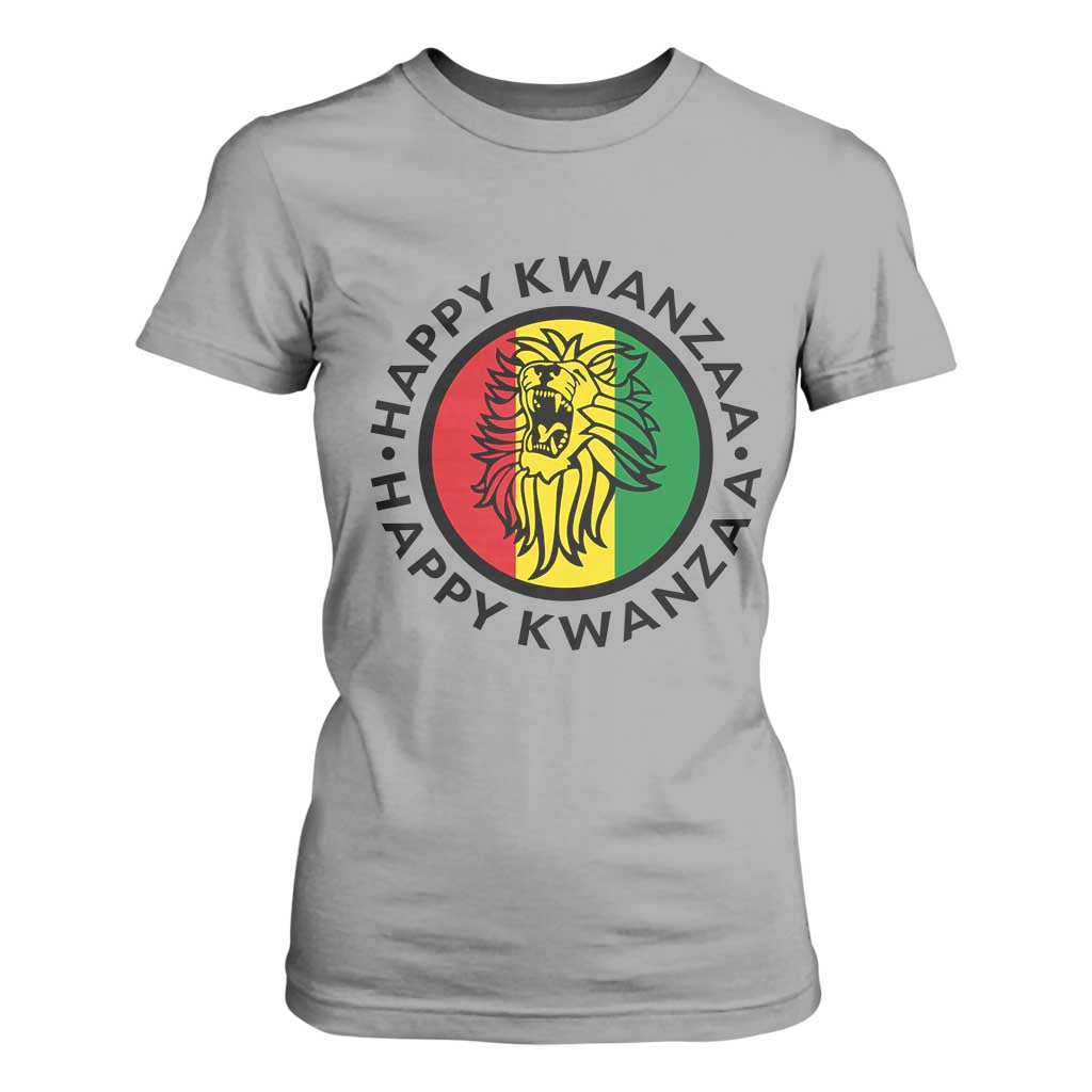 Happy Kwanzaa King Lion Of Africa Heritage Gift T Shirt For Women TS12 Sport Gray Print Your Wear