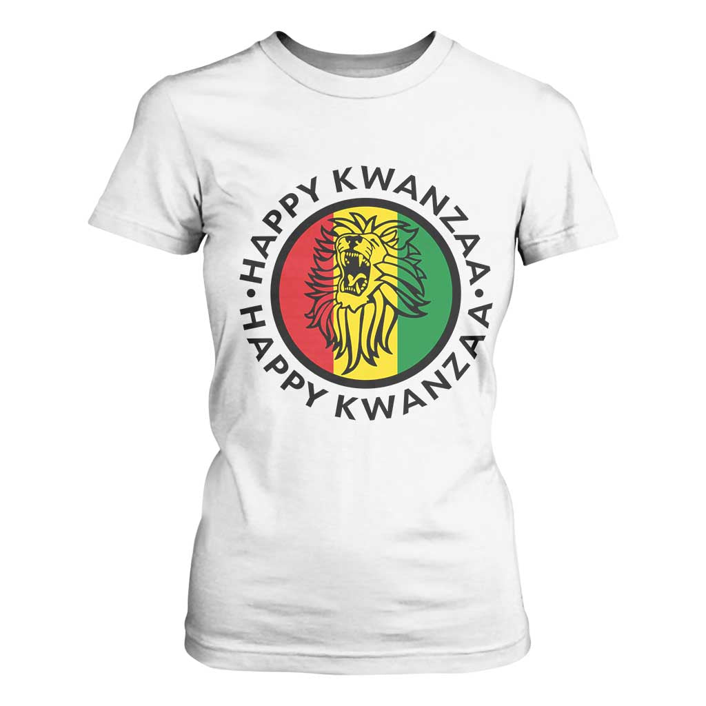 Happy Kwanzaa King Lion Of Africa Heritage Gift T Shirt For Women TS12 White Print Your Wear