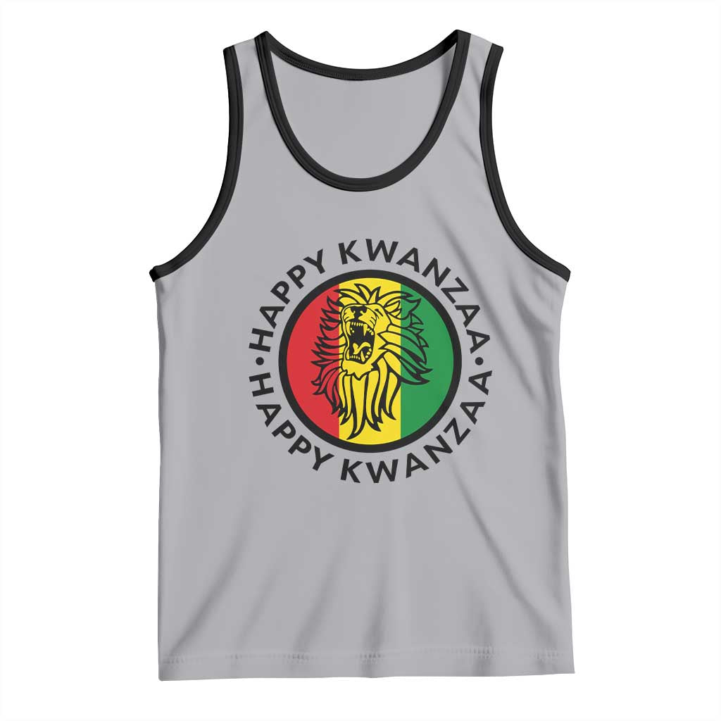 Happy Kwanzaa King Lion Of Africa Heritage Gift Tank Top TS12 Athletic Heather Black Print Your Wear