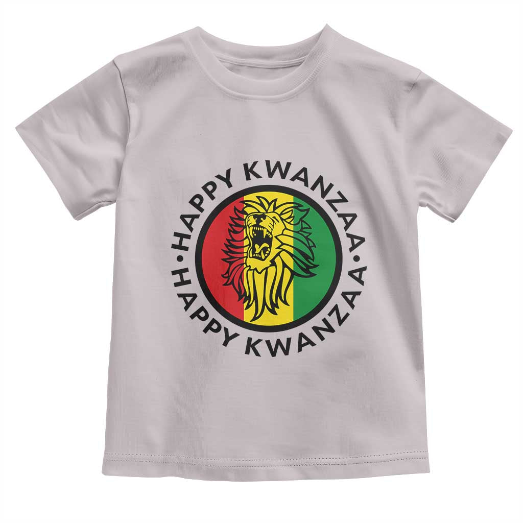 Happy Kwanzaa King Lion Of Africa Heritage Gift Toddler T Shirt TS12 Ice Gray Print Your Wear