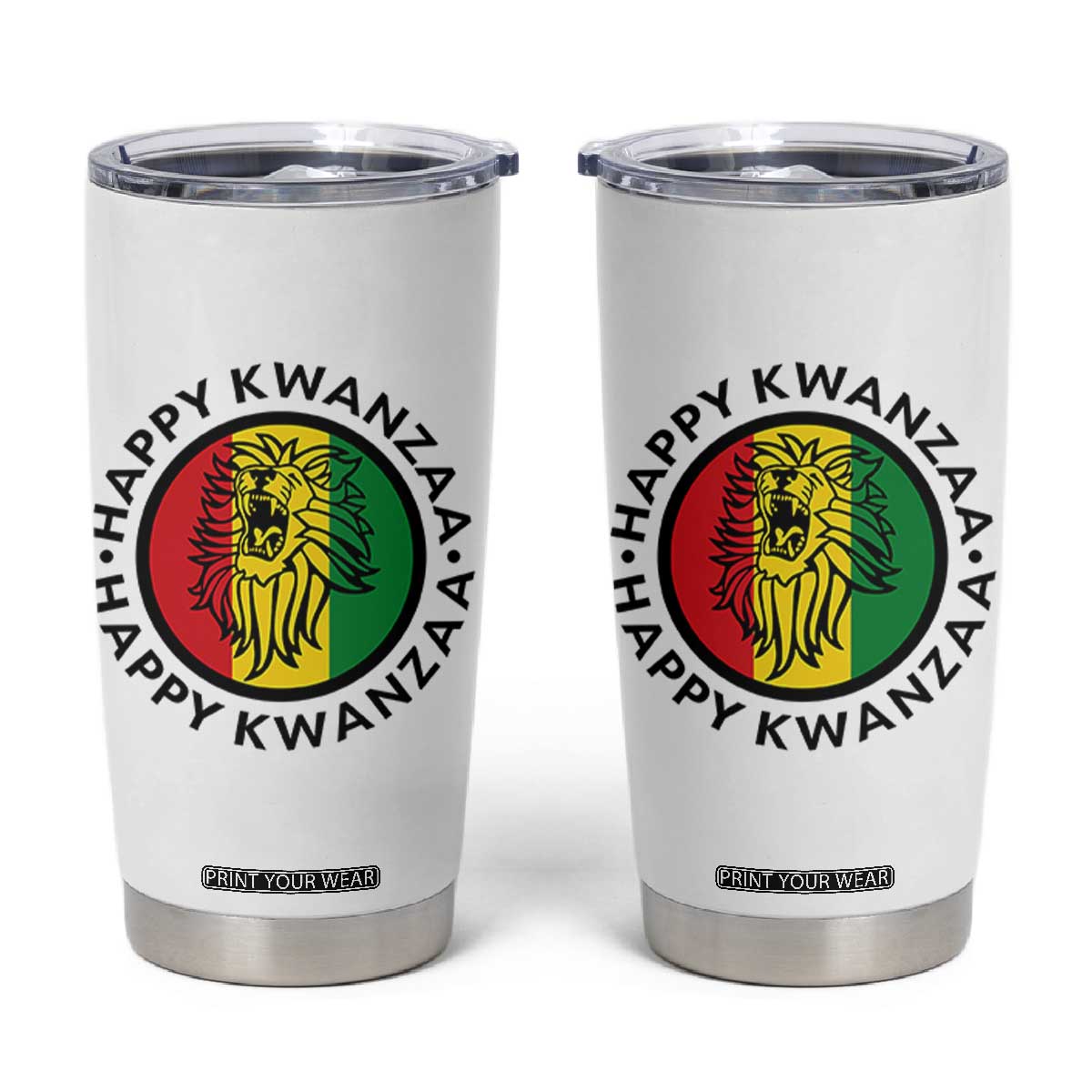 Happy Kwanzaa King Lion Of Africa Heritage Gift Tumbler Cup TS12 White Print Your Wear