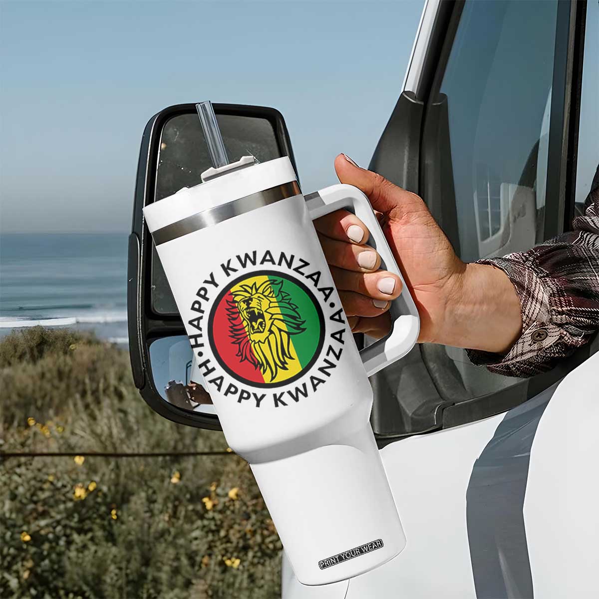 Happy Kwanzaa King Lion Of Africa Heritage Gift Tumbler With Handle TS12 Print Your Wear
