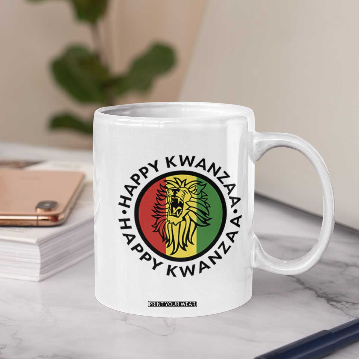 Happy Kwanzaa King Lion Of Africa Heritage Gift Coffee Mug TS12 Print Your Wear