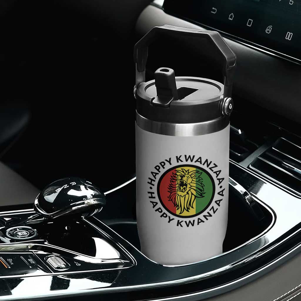 Happy Kwanzaa King Lion Of Africa Heritage Gift Flip Straw Tumbler TS12 Print Your Wear
