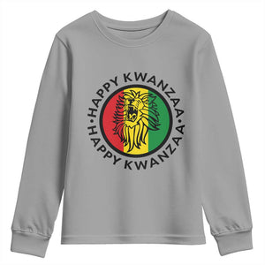 Happy Kwanzaa King Lion Of Africa Heritage Gift Youth Sweatshirt TS12 Sport Gray Print Your Wear