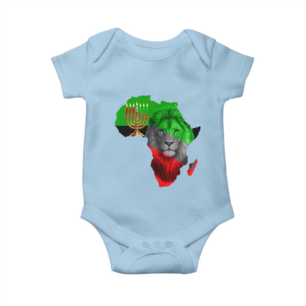Happy Kwanzaa Lion Baby Onesie African Heritage Pride Gift For Men TS12 Light Blue Print Your Wear