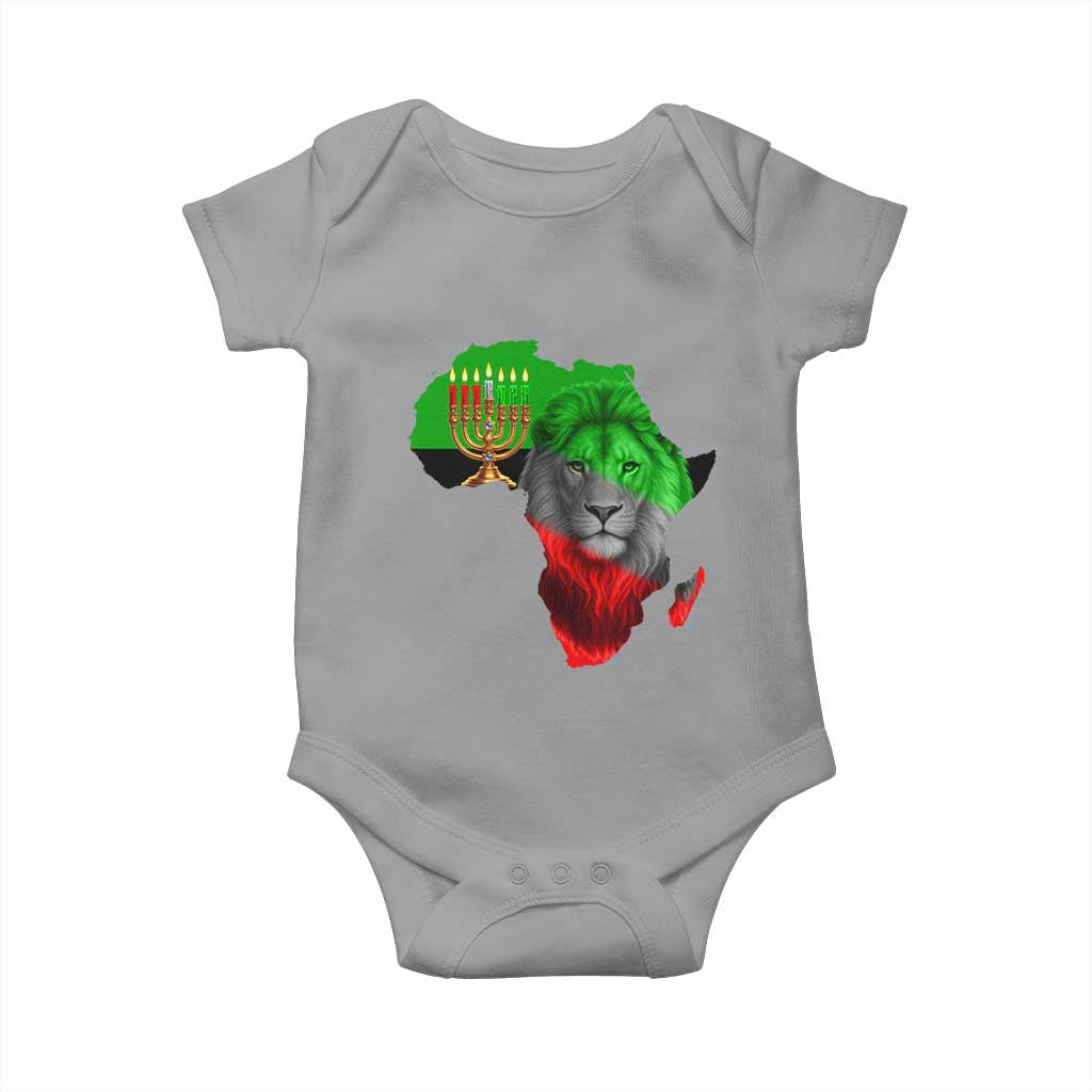 Happy Kwanzaa Lion Baby Onesie African Heritage Pride Gift For Men TS12 Sport Gray Print Your Wear