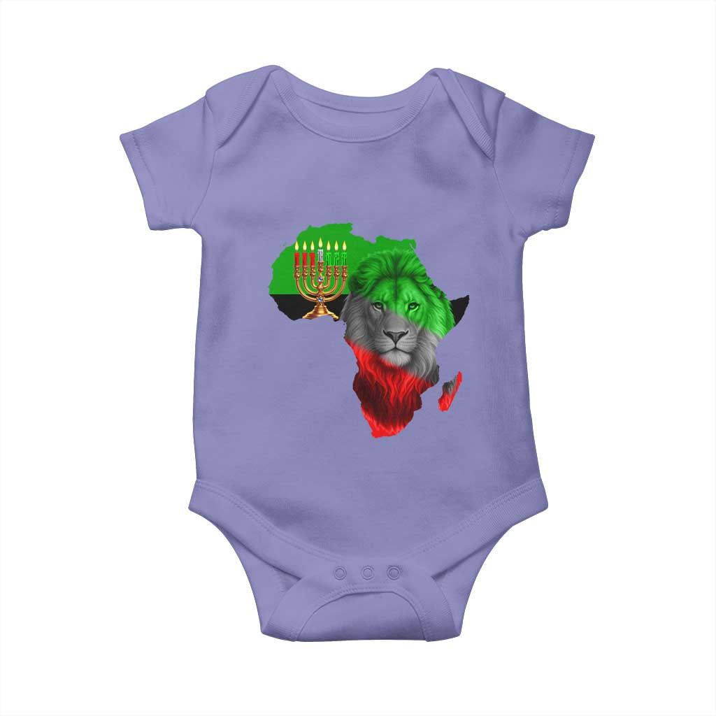 Happy Kwanzaa Lion Baby Onesie African Heritage Pride Gift For Men TS12 Violet Print Your Wear