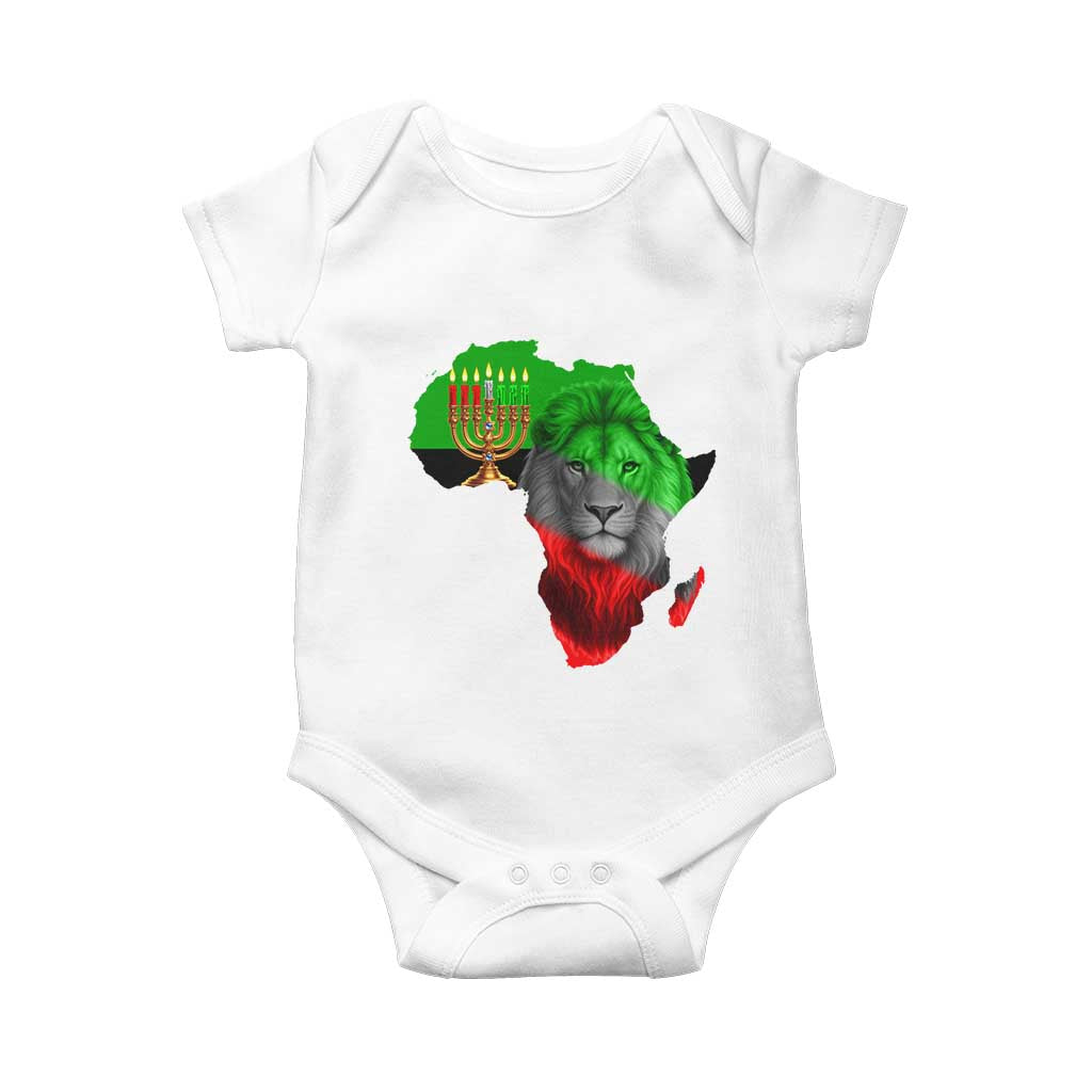 Happy Kwanzaa Lion Baby Onesie African Heritage Pride Gift For Men TS12 White Print Your Wear