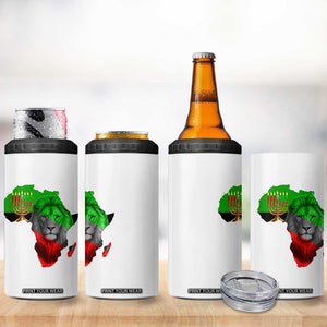 Happy Kwanzaa Lion 4 in 1 Can Cooler Tumbler African Heritage Pride Gift For Men TS12 Print Your Wear