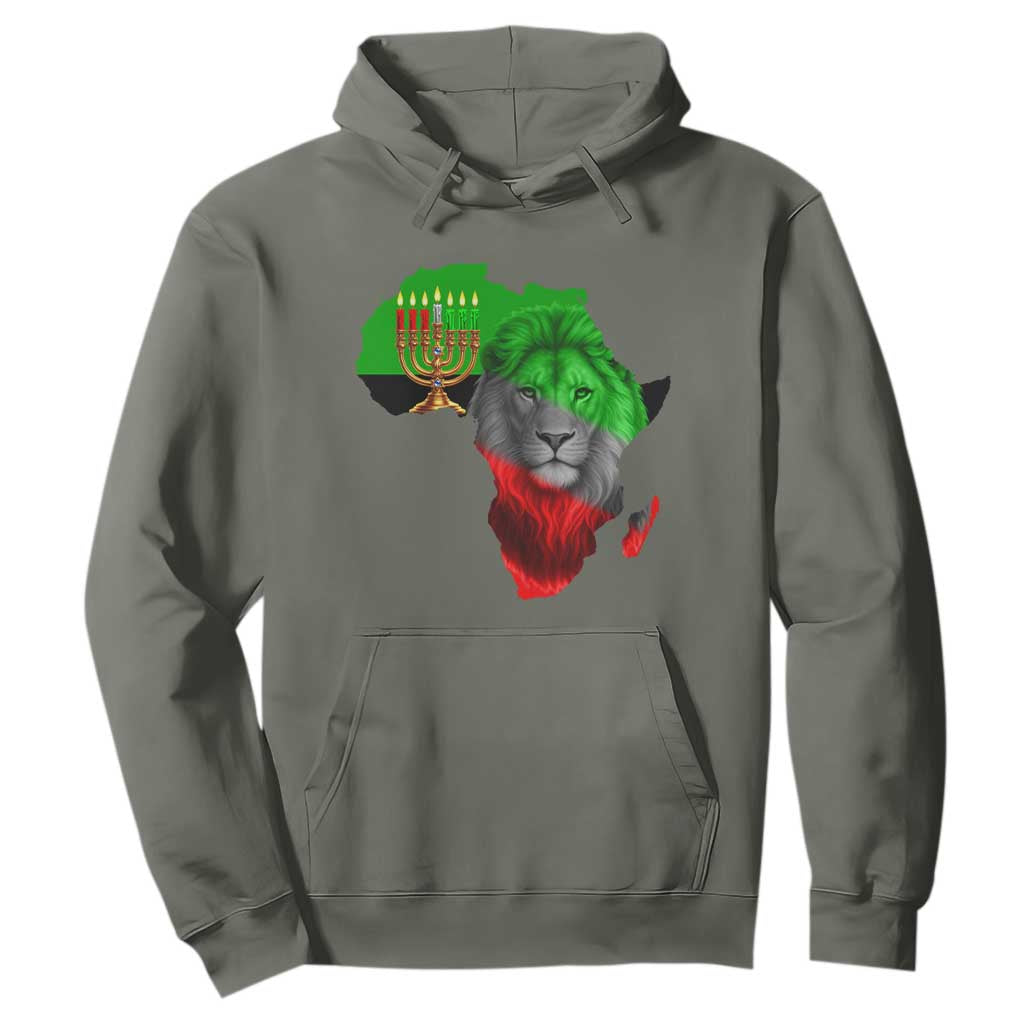 Happy Kwanzaa Lion Hoodie African Heritage Pride Gift For Men TS12 Military Green Print Your Wear