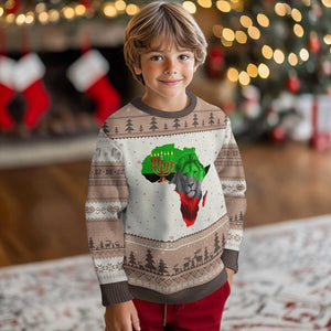 Happy Kwanzaa Lion Ugly Christmas Sweater African Heritage Pride Gift For Men TS12 Mocha Mousse Print Your Wear