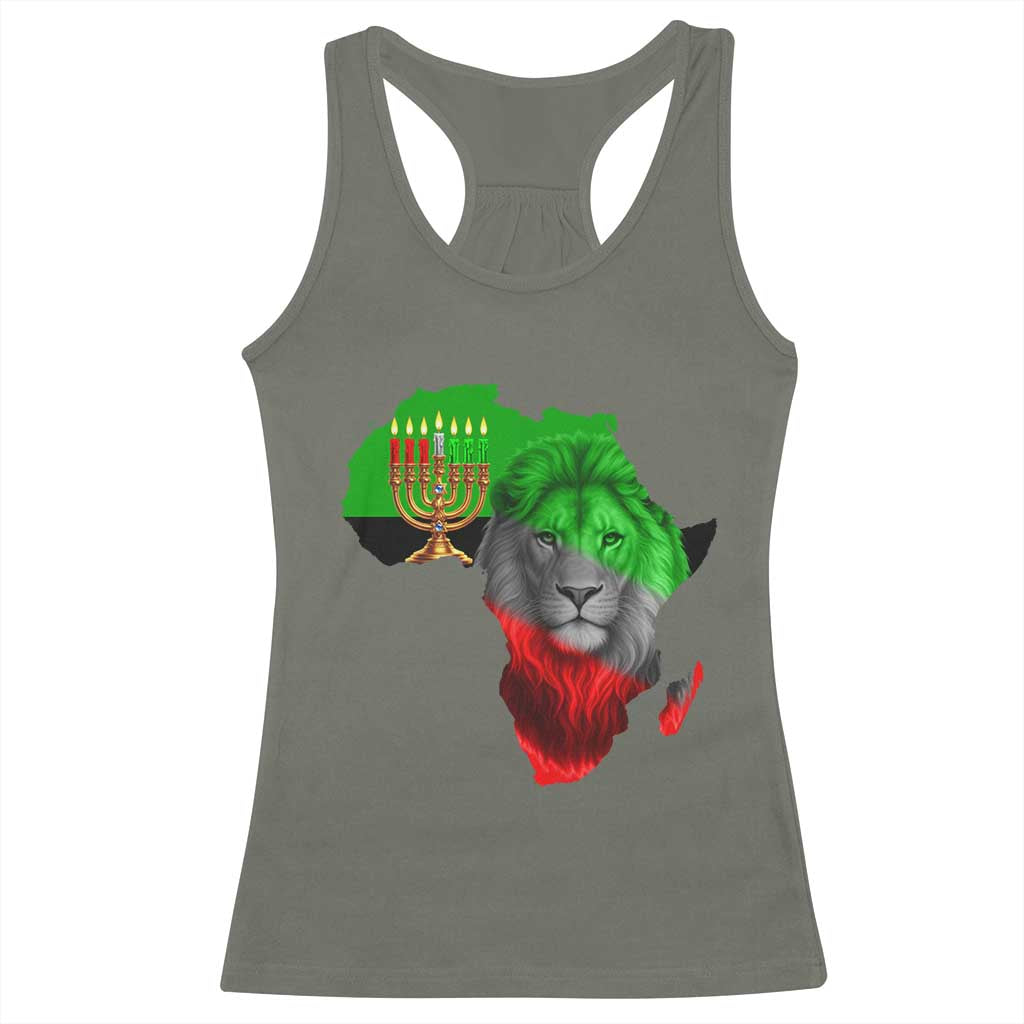 Happy Kwanzaa Lion Racerback Tank Top African Heritage Pride Gift For Men TS12 Military Green Print Your Wear