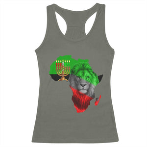 Happy Kwanzaa Lion Racerback Tank Top African Heritage Pride Gift For Men TS12 Military Green Print Your Wear