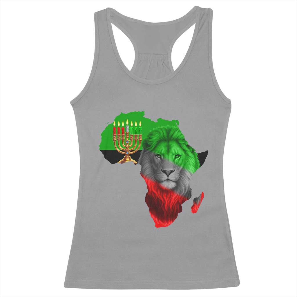 Happy Kwanzaa Lion Racerback Tank Top African Heritage Pride Gift For Men TS12 Sport Gray Print Your Wear