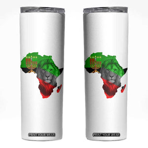 Happy Kwanzaa Lion Skinny Tumbler African Heritage Pride Gift For Men TS12 White Print Your Wear