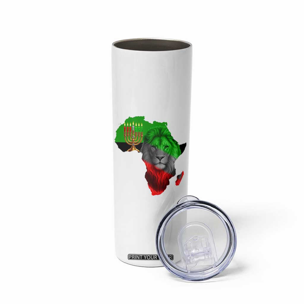 Happy Kwanzaa Lion Skinny Tumbler African Heritage Pride Gift For Men TS12 Print Your Wear