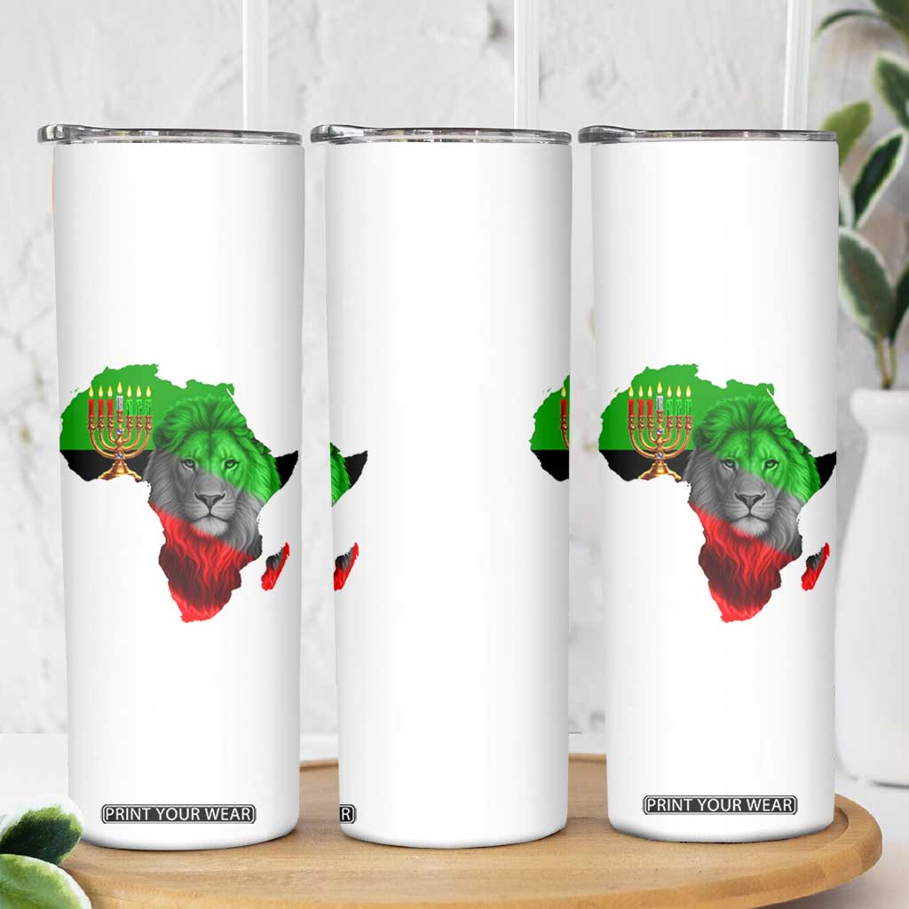 Happy Kwanzaa Lion Skinny Tumbler African Heritage Pride Gift For Men TS12 Print Your Wear