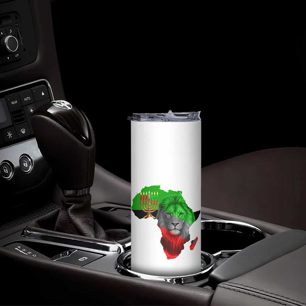 Happy Kwanzaa Lion Skinny Tumbler African Heritage Pride Gift For Men TS12 Print Your Wear