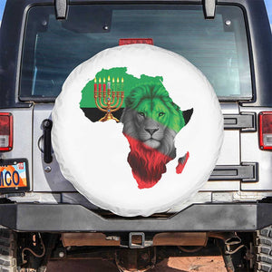 Happy Kwanzaa Lion Spare Tire Cover African Heritage Pride Gift For Men TS12 No hole White Print Your Wear