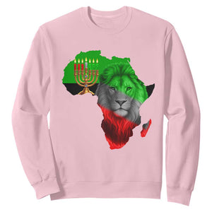 Happy Kwanzaa Lion Sweatshirt African Heritage Pride Gift For Men TS12 Light Pink Print Your Wear