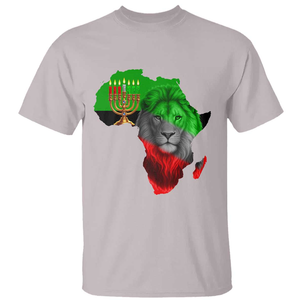 Happy Kwanzaa Lion T Shirt African Heritage Pride Gift For Men TS12 Ice Gray Print Your Wear