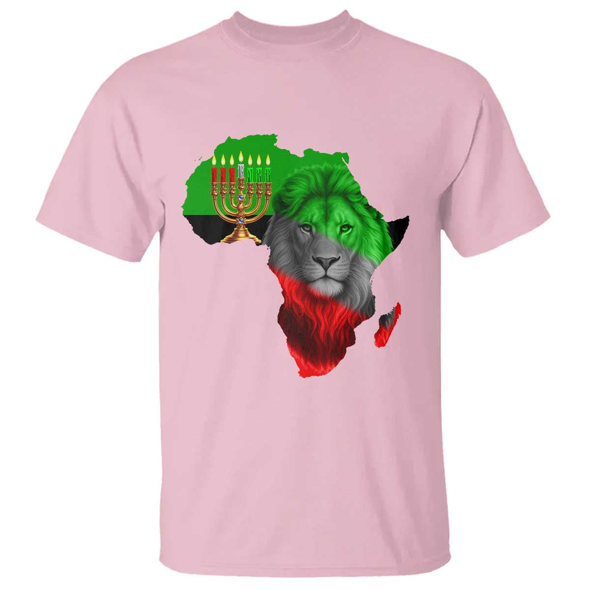 Happy Kwanzaa Lion T Shirt African Heritage Pride Gift For Men TS12 Light Pink Print Your Wear