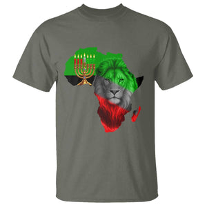Happy Kwanzaa Lion T Shirt African Heritage Pride Gift For Men TS12 Military Green Print Your Wear