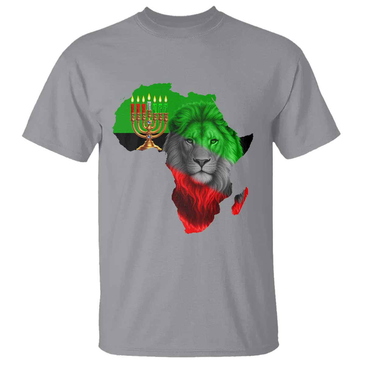 Happy Kwanzaa Lion T Shirt African Heritage Pride Gift For Men TS12 Sport Gray Print Your Wear