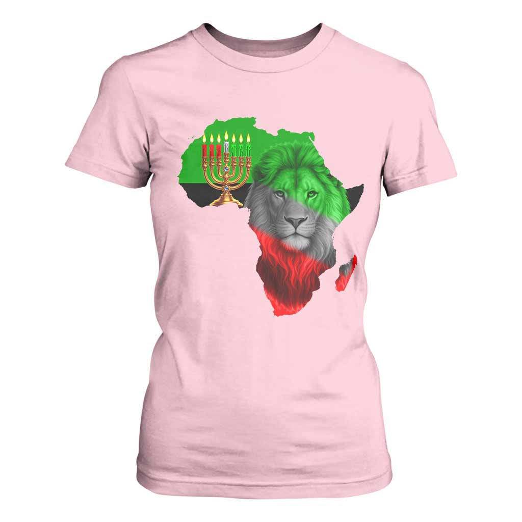 Happy Kwanzaa Lion T Shirt For Women African Heritage Pride Gift For Men TS12 Light Pink Print Your Wear