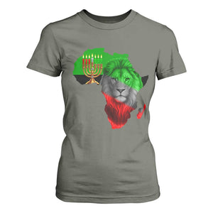 Happy Kwanzaa Lion T Shirt For Women African Heritage Pride Gift For Men TS12 Military Green Print Your Wear