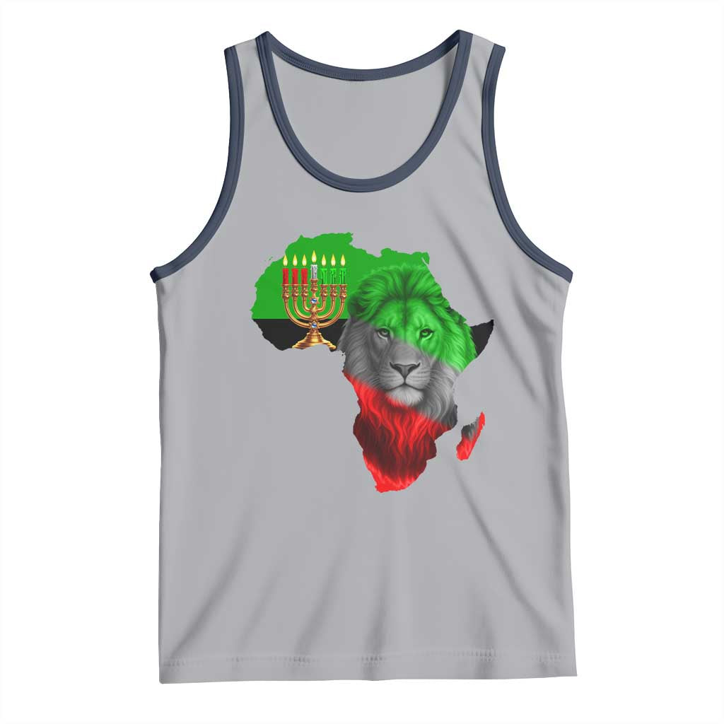 Happy Kwanzaa Lion Tank Top African Heritage Pride Gift For Men TS12 Athletic Heather Navy Print Your Wear