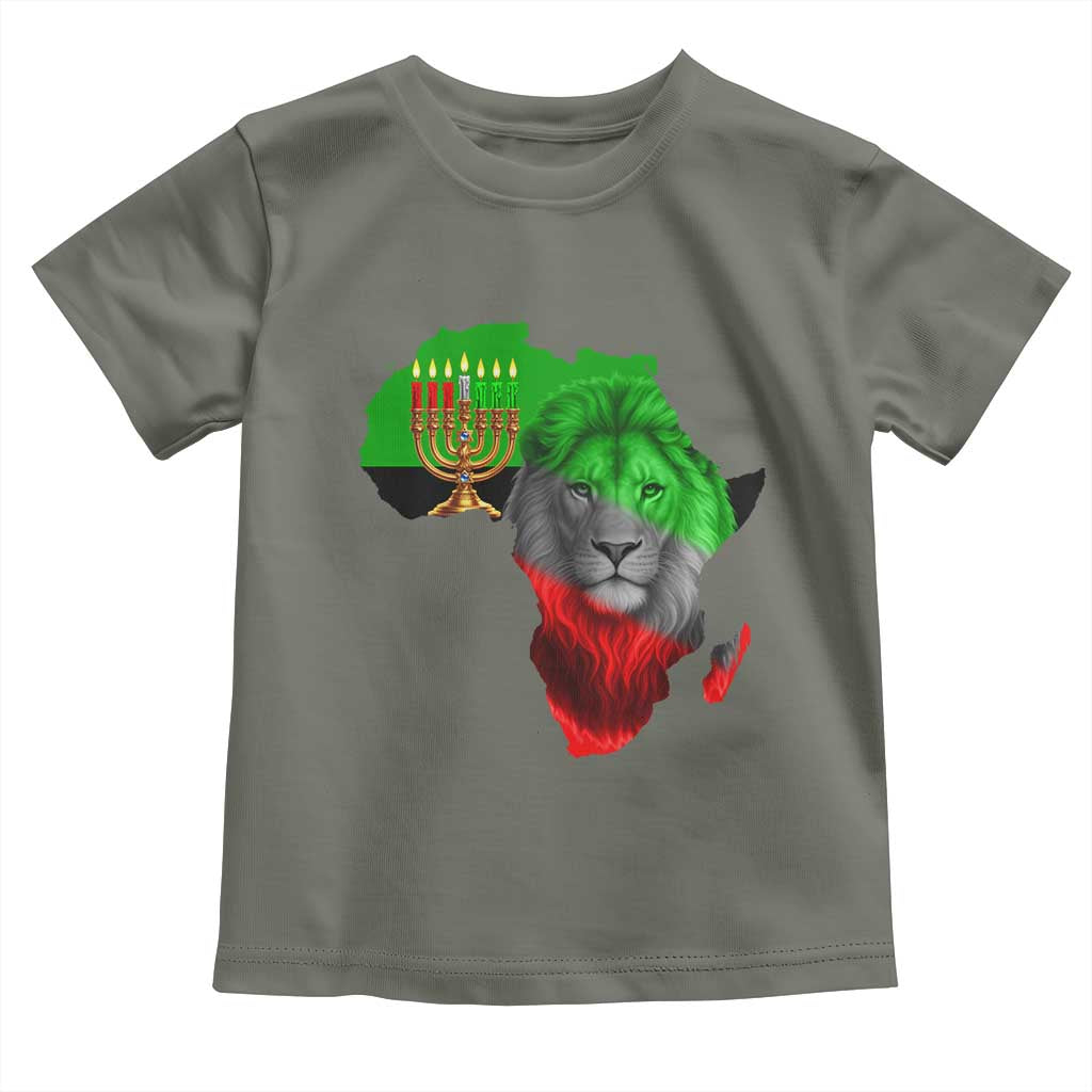 Happy Kwanzaa Lion Toddler T Shirt African Heritage Pride Gift For Men TS12 Military Green Print Your Wear