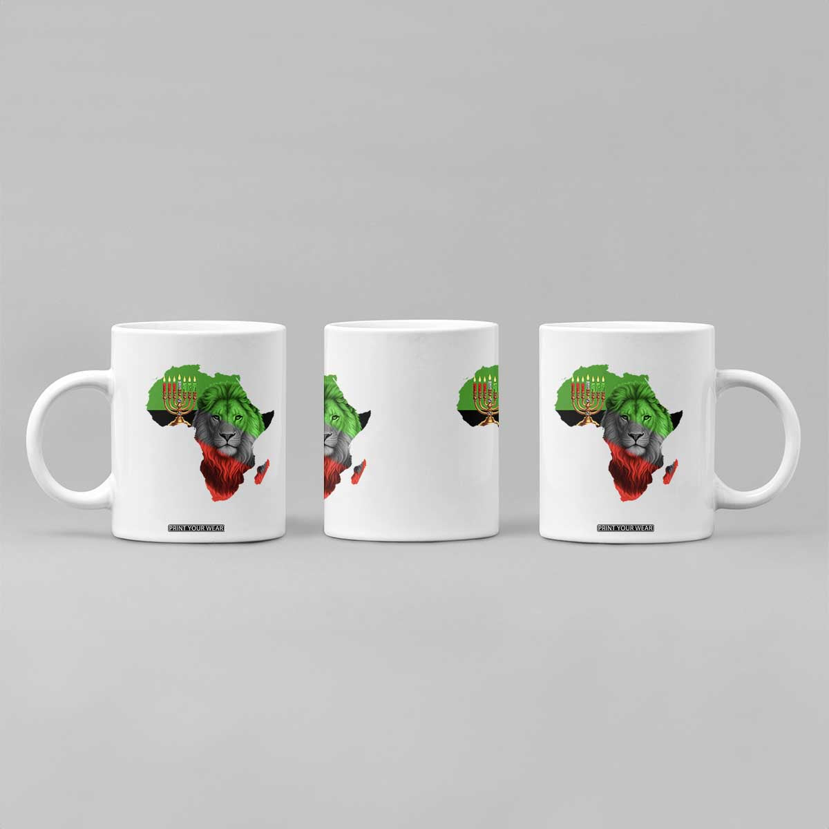 Happy Kwanzaa Lion Coffee Mug African Heritage Pride Gift For Men TS12 Print Your Wear