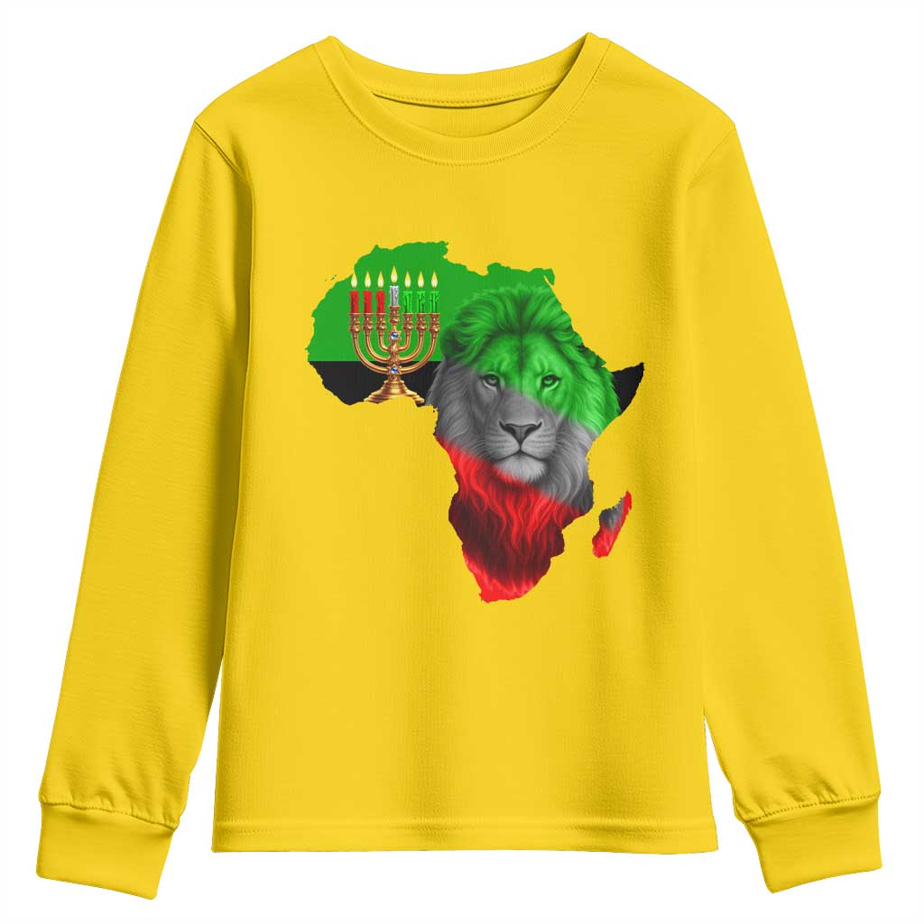 Happy Kwanzaa Lion Youth Sweatshirt African Heritage Pride Gift For Men TS12 Daisy Print Your Wear