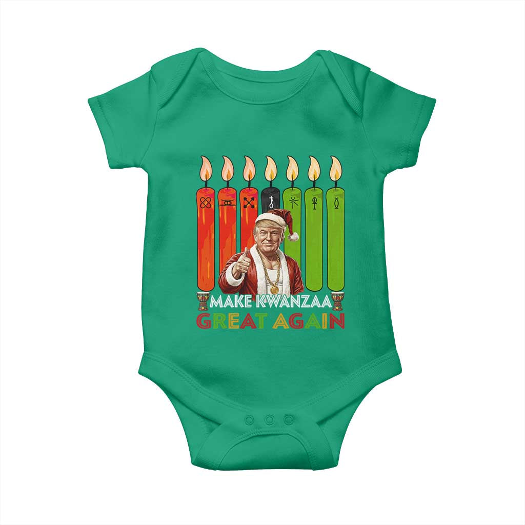 Funny Santa Trump Baby Onesie Make Kwanzaa Great Again African Heritage Gift - Print Your Wear