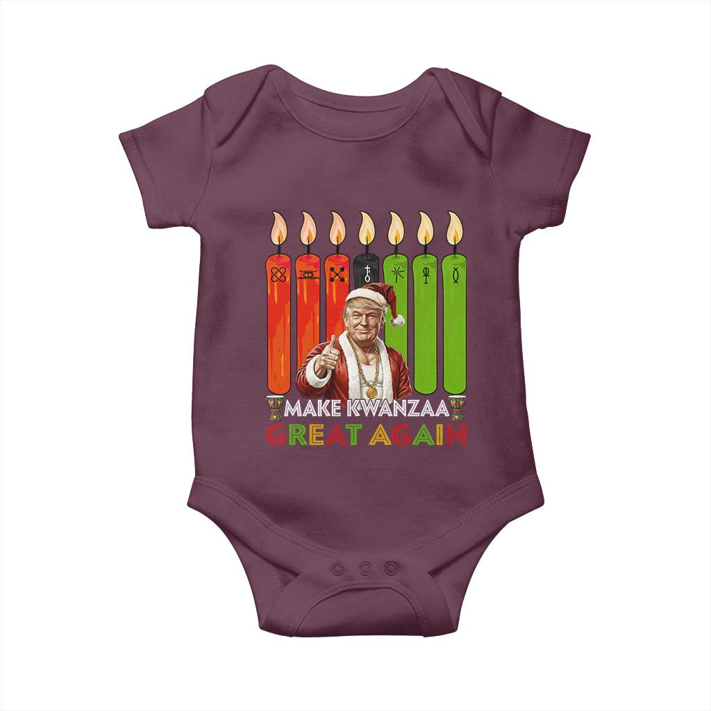 Funny Santa Trump Baby Onesie Make Kwanzaa Great Again African Heritage Gift - Print Your Wear