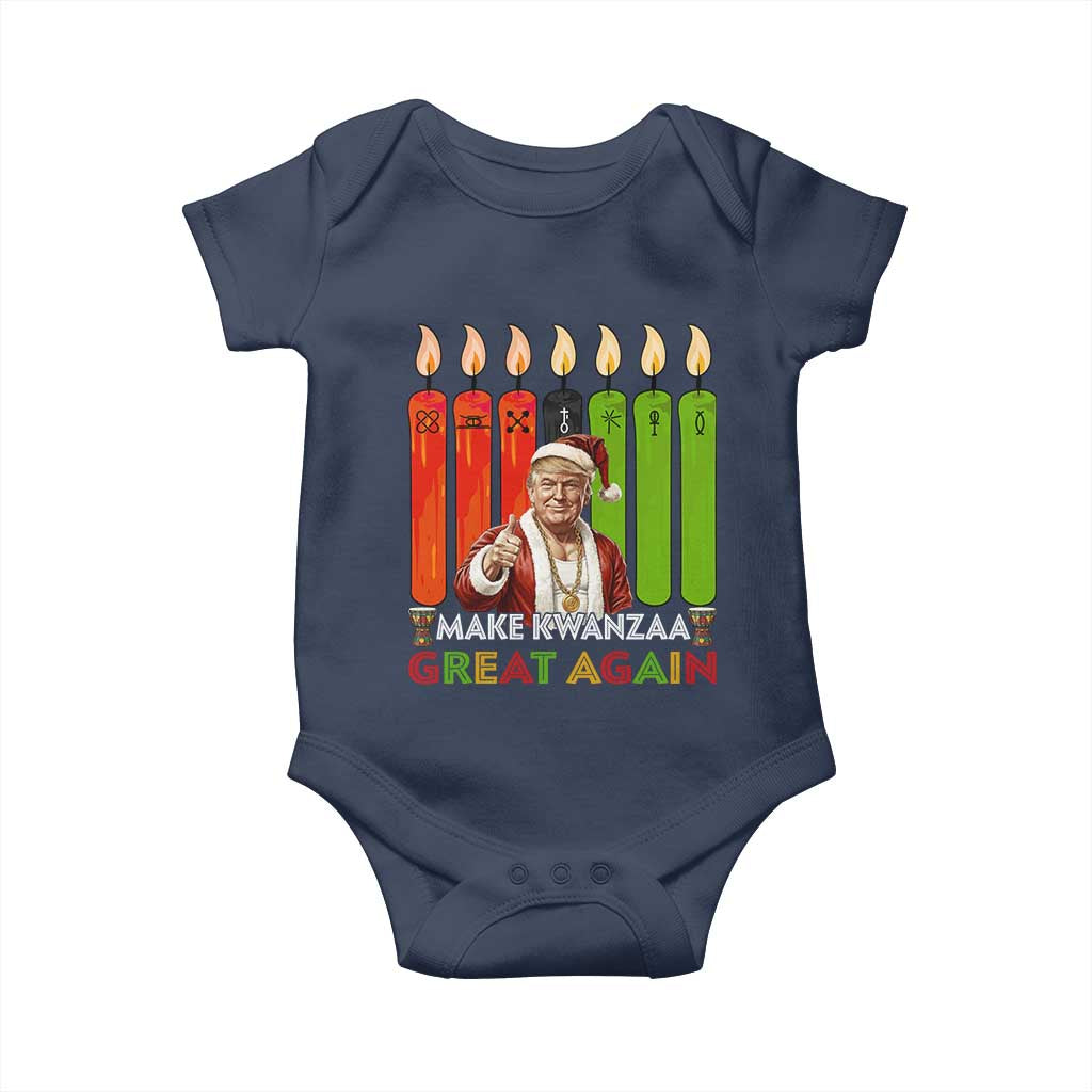 Funny Santa Trump Baby Onesie Make Kwanzaa Great Again African Heritage Gift - Print Your Wear