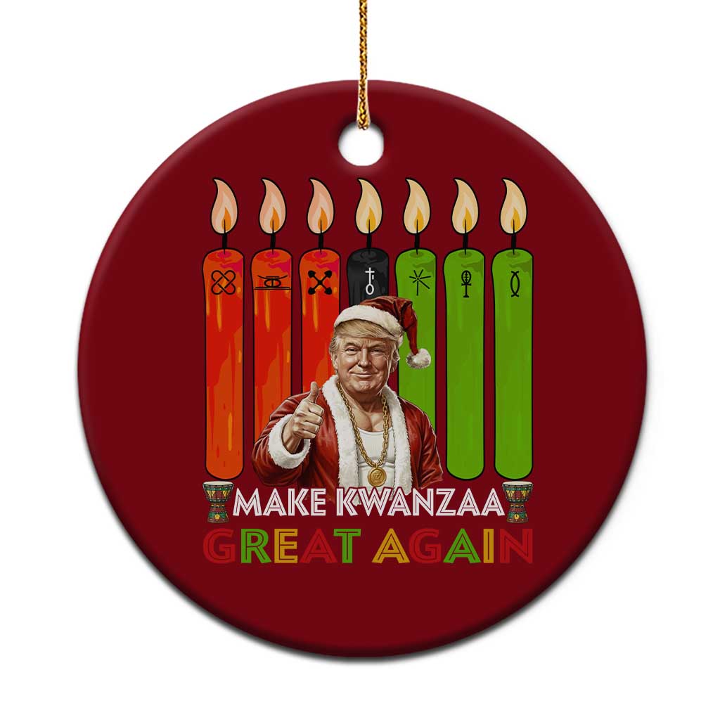 Funny Santa Trump Ceramic Ornament Make Kwanzaa Great Again African Heritage Gift TS12 1pc Red Print Your Wear
