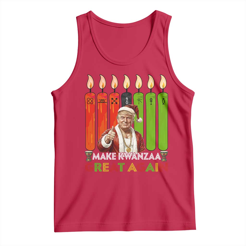 Funny Santa Trump Tank Top Make Kwanzaa Great Again African Heritage Gift TS12 Red Print Your Wear