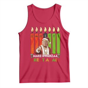 Funny Santa Trump Tank Top Make Kwanzaa Great Again African Heritage Gift TS12 Red Print Your Wear