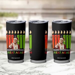 Funny Santa Trump Tumbler Cup Make Kwanzaa Great Again African Heritage Gift TS12 Print Your Wear