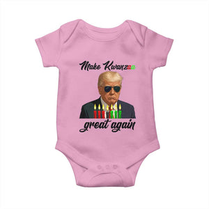 Make Kwanzaa Great Again Baby Onesie Funny Trump Parody Gift TS12 Light Pink Print Your Wear