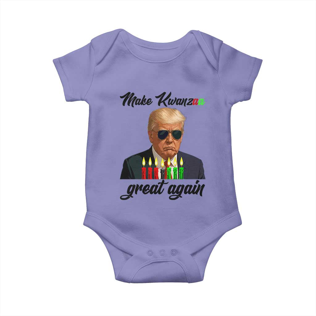 Make Kwanzaa Great Again Baby Onesie Funny Trump Parody Gift TS12 Violet Print Your Wear