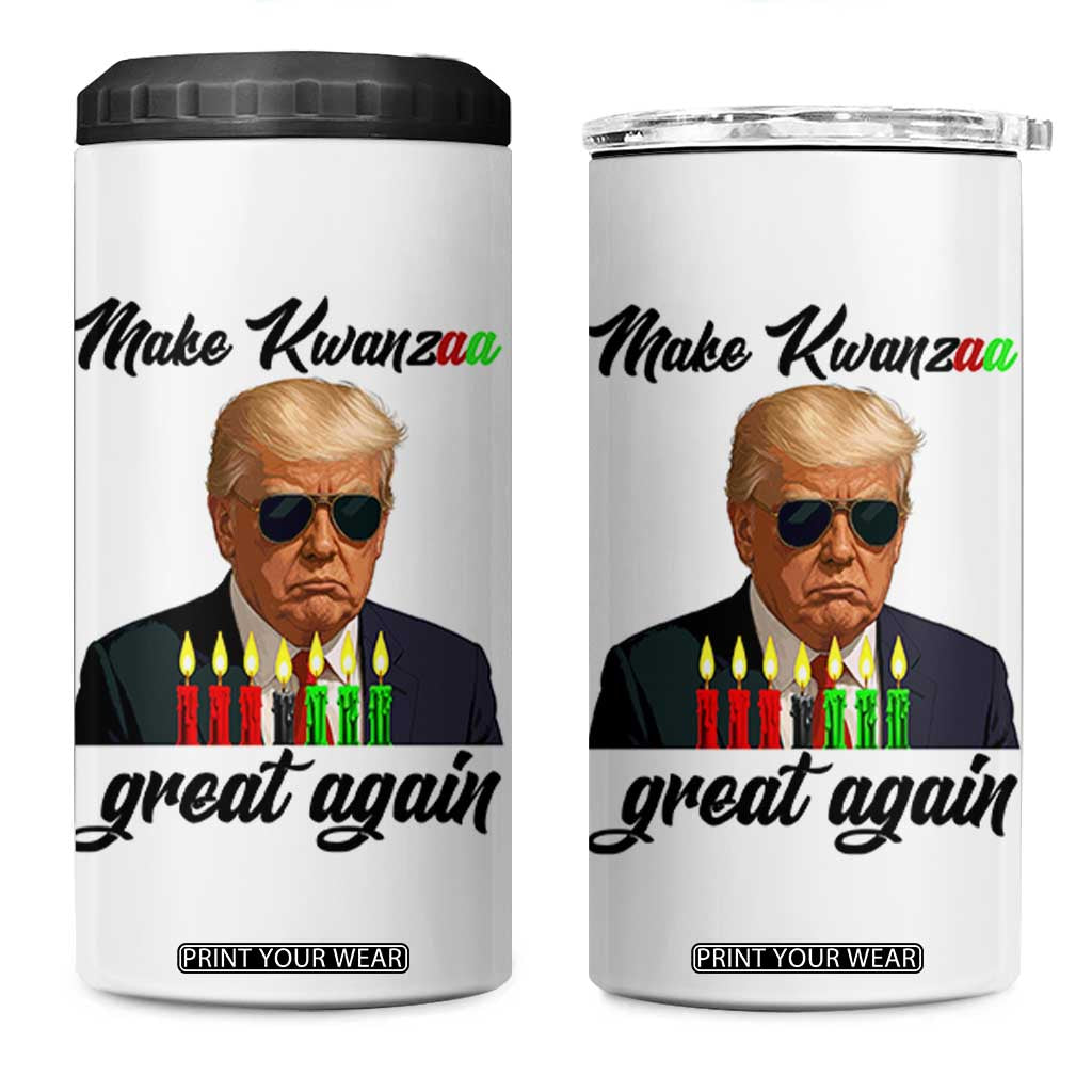 Make Kwanzaa Great Again 4 in 1 Can Cooler Tumbler Funny Trump Parody Gift TS12 One Size: 16 oz White Print Your Wear